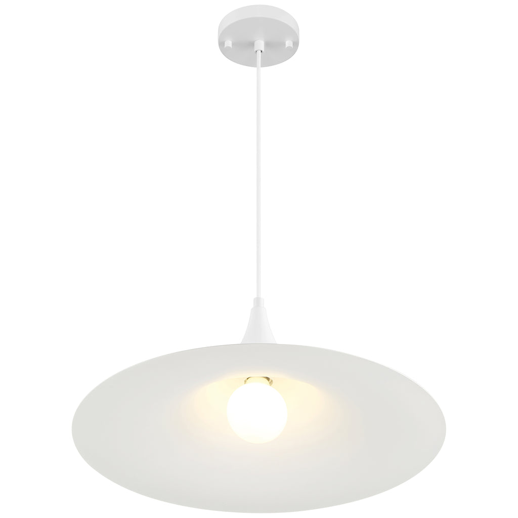 Costa LED Pendant, Matte White / 19"
