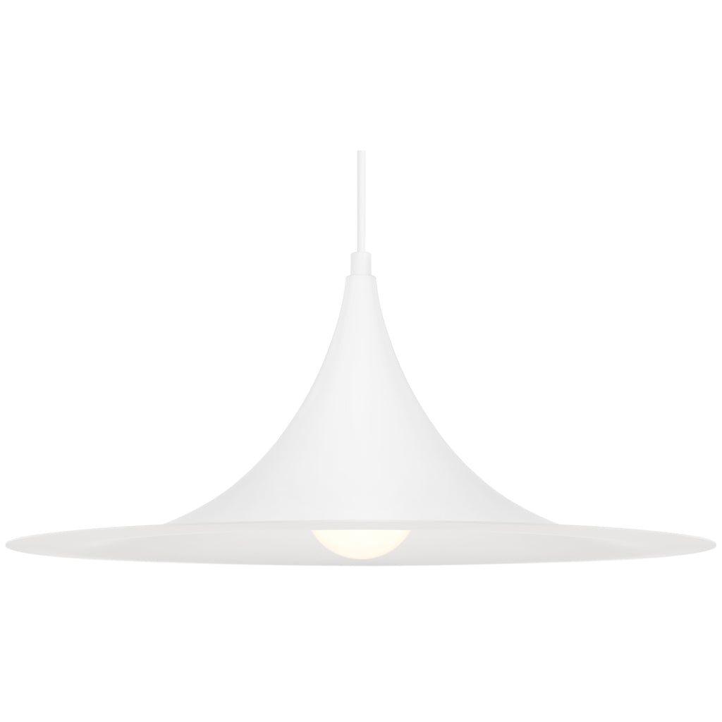 Costa LED Pendant, Matte White / 19"