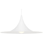 Costa LED Pendant, Matte White / 19"