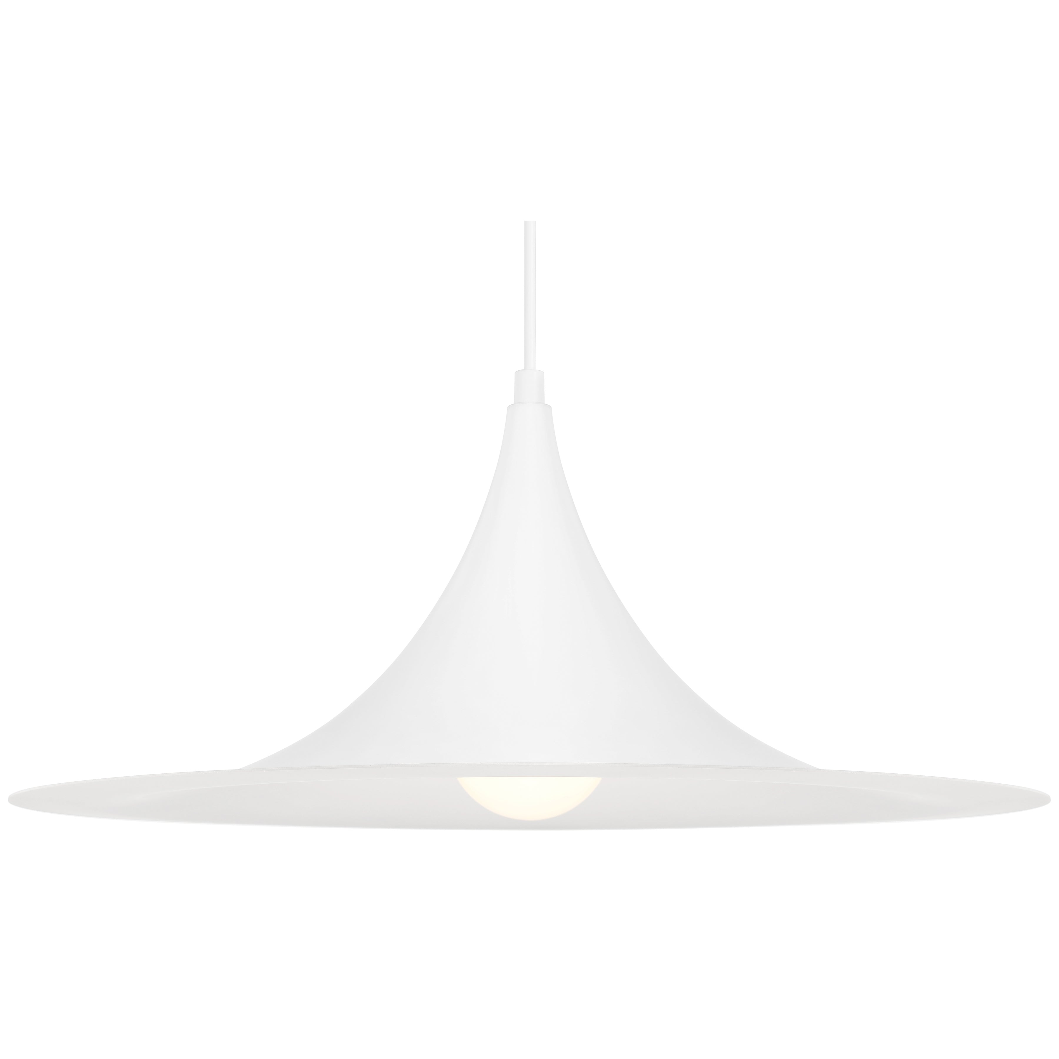 Costa LED Pendant, Matte White / 19"