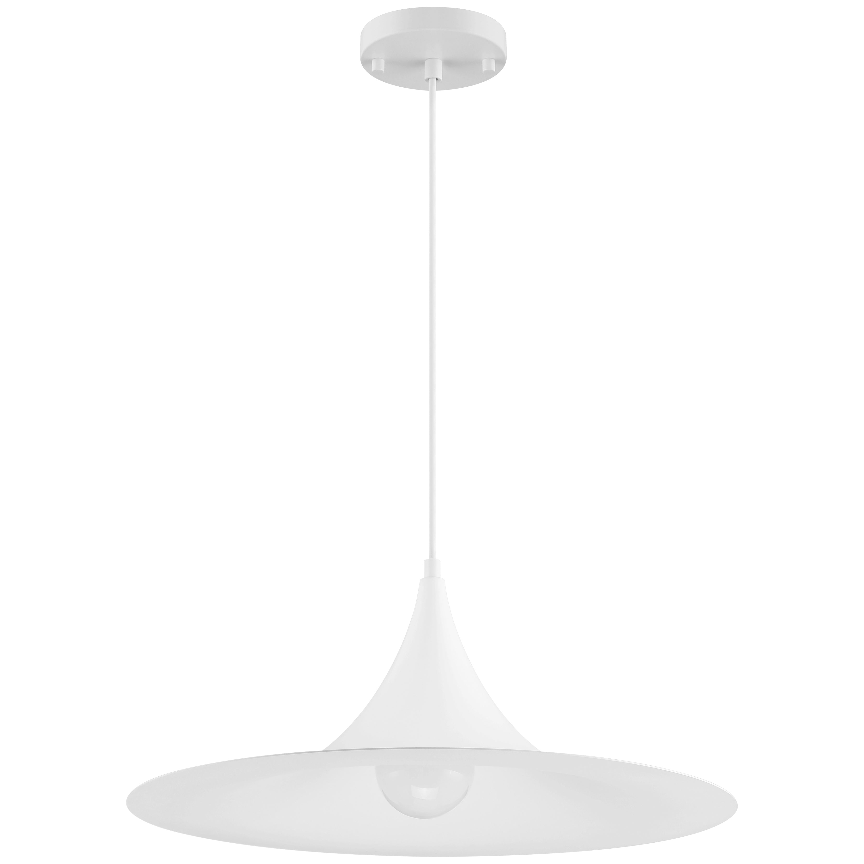 Costa LED Pendant, Matte White / 19"
