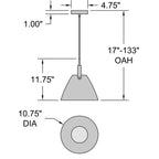 Access Lighting Tanner 1 Light Pendant, image 8