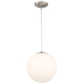 Pearl Pendant, Brushed Steel / 10"