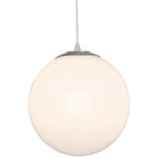Pearl Pendant, Brushed Steel / 10"