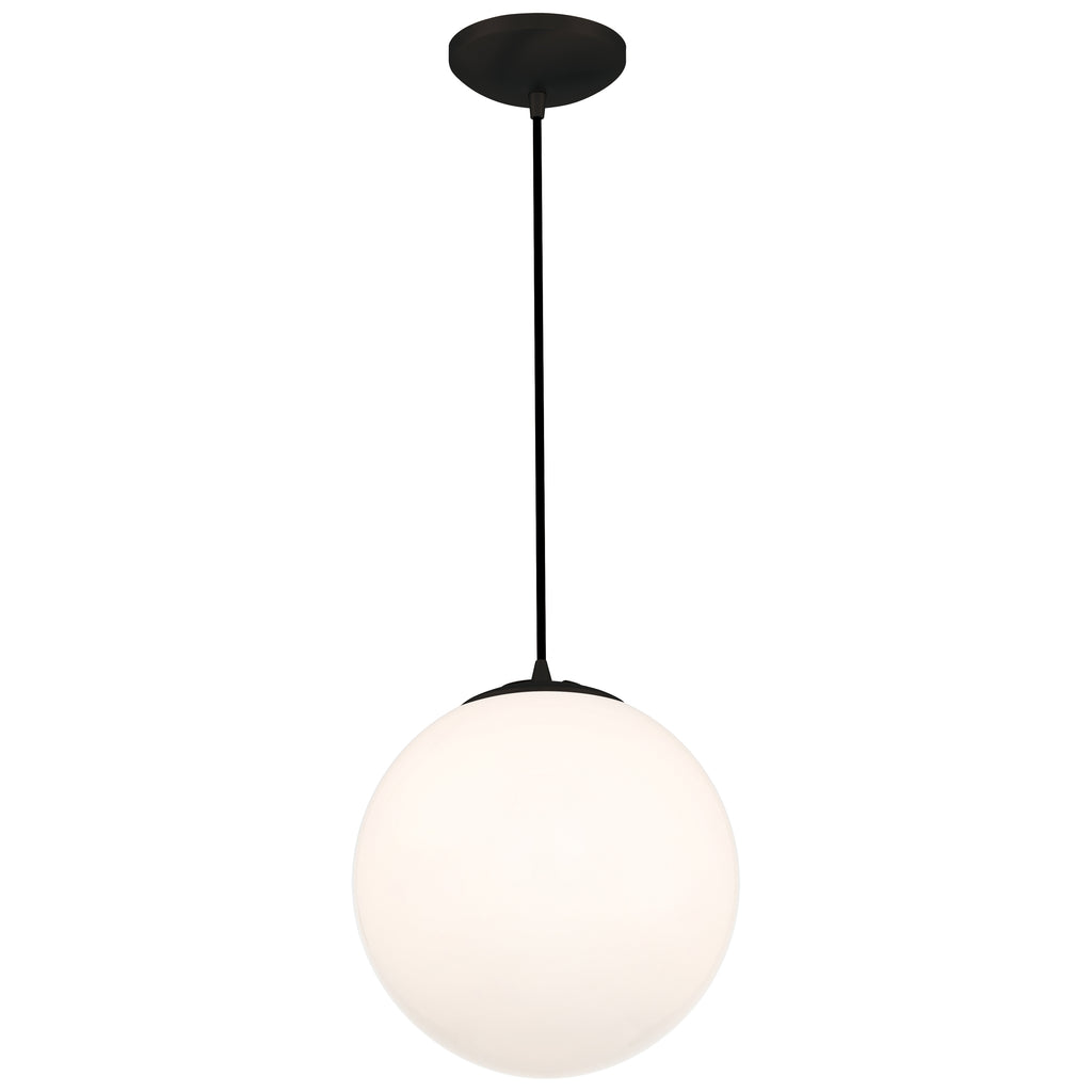 Pearl Pendant, Matte Black / 10"