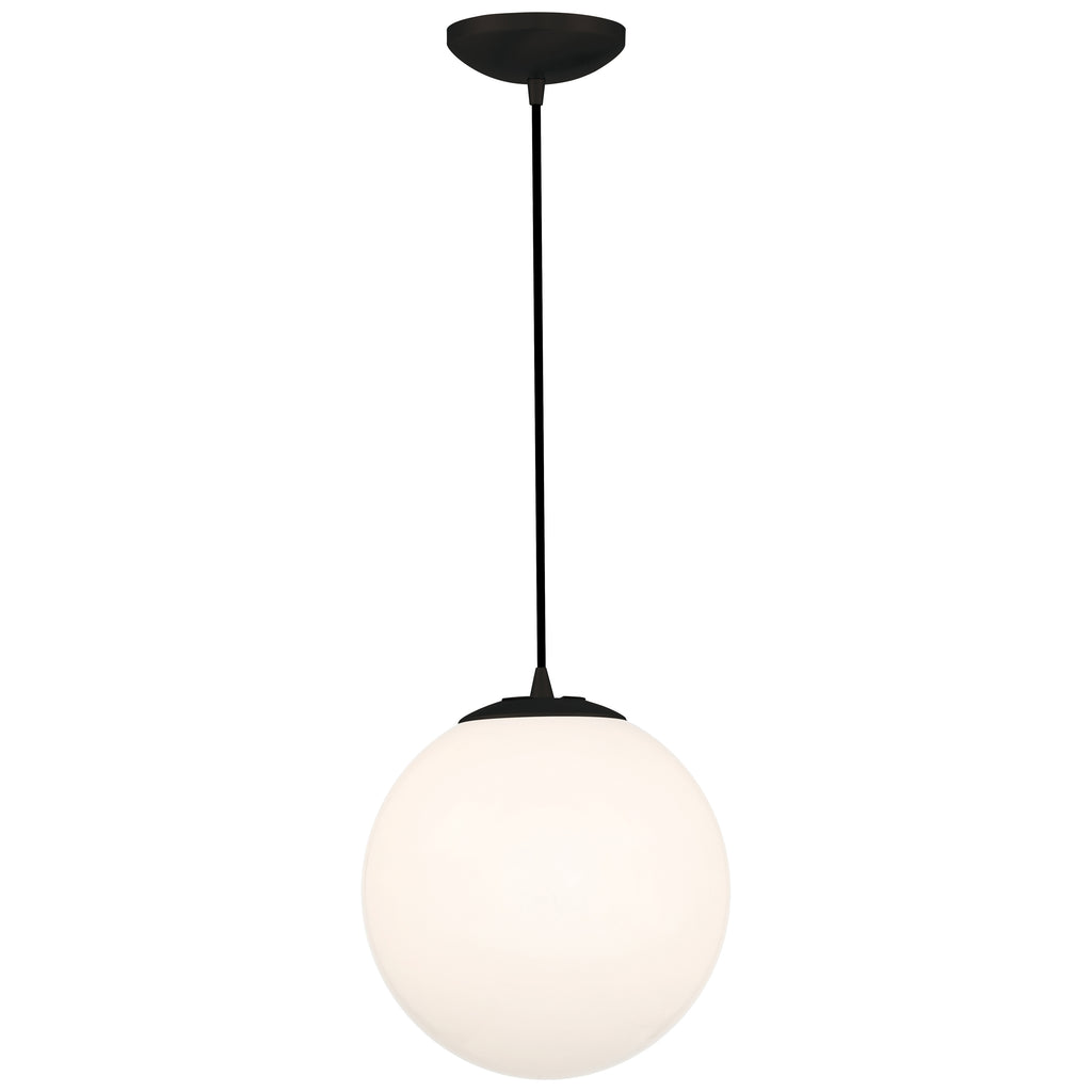 Pearl Pendant, Matte Black / 10"