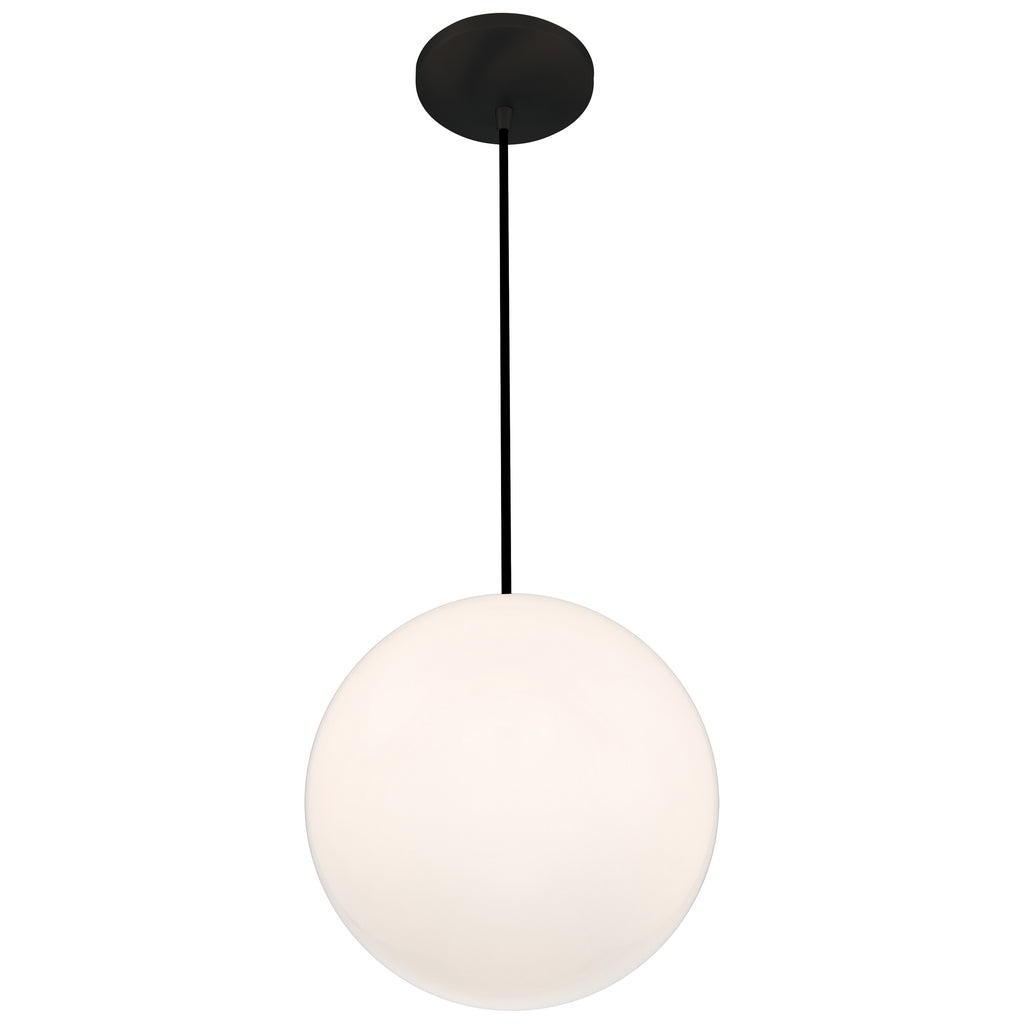 Pearl Pendant, Matte Black / 10"