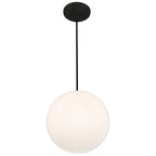 Pearl Pendant, Matte Black / 10"