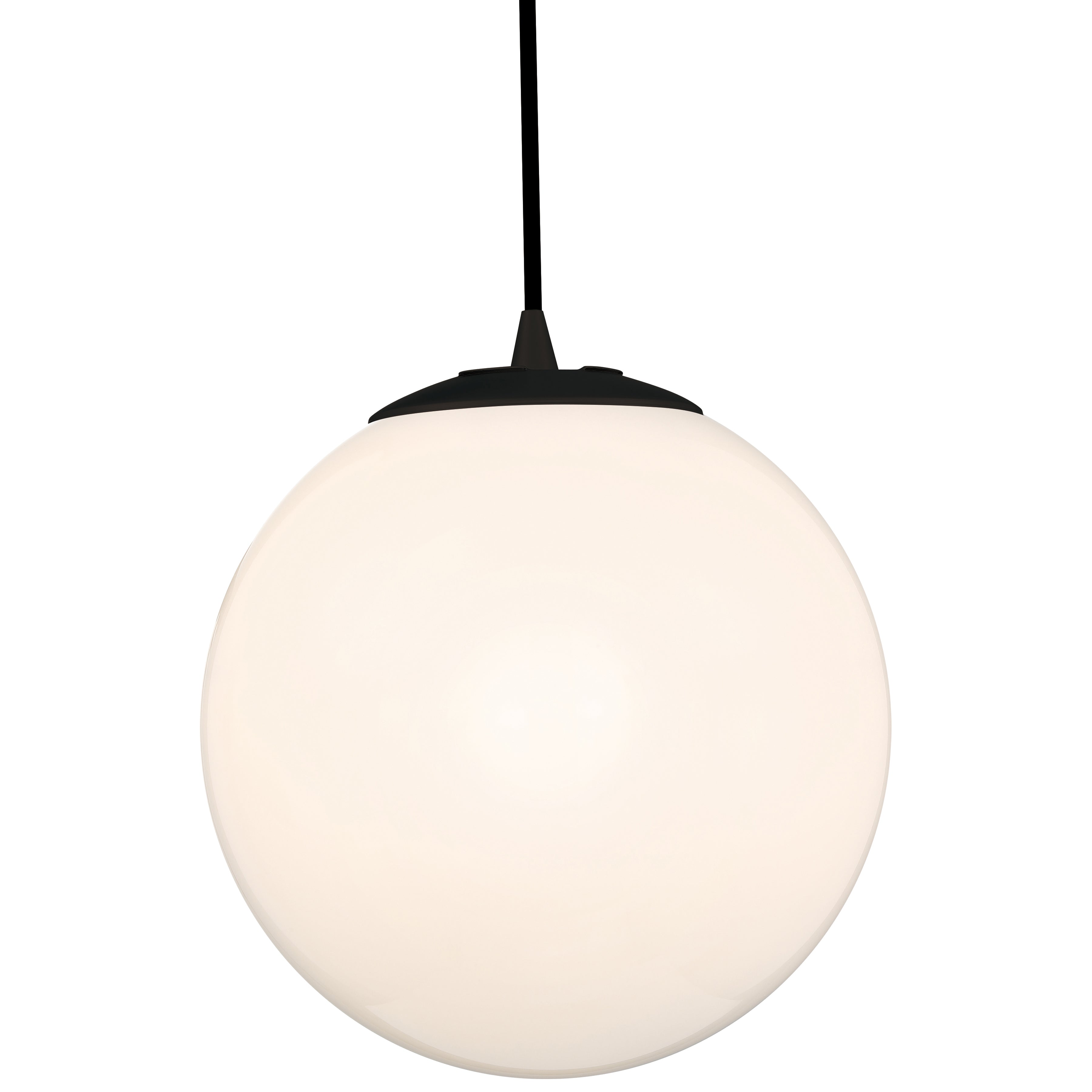 Pearl Pendant, Matte Black / 10"