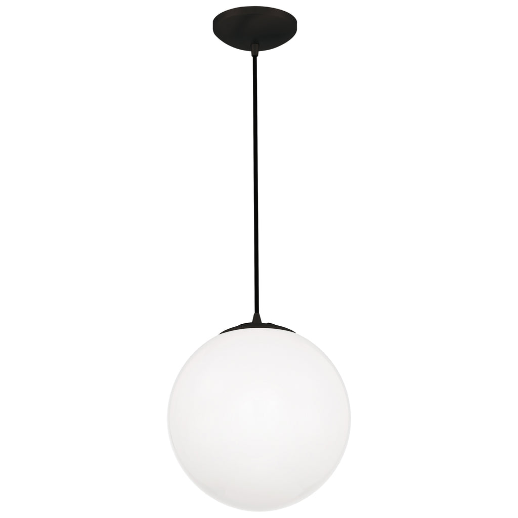 Pearl Pendant, Matte Black / 10"