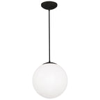 Pearl Pendant, Matte Black / 10"
