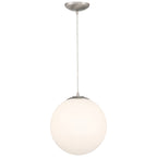 Pearl Pendant, Brushed Steel / 15.75"