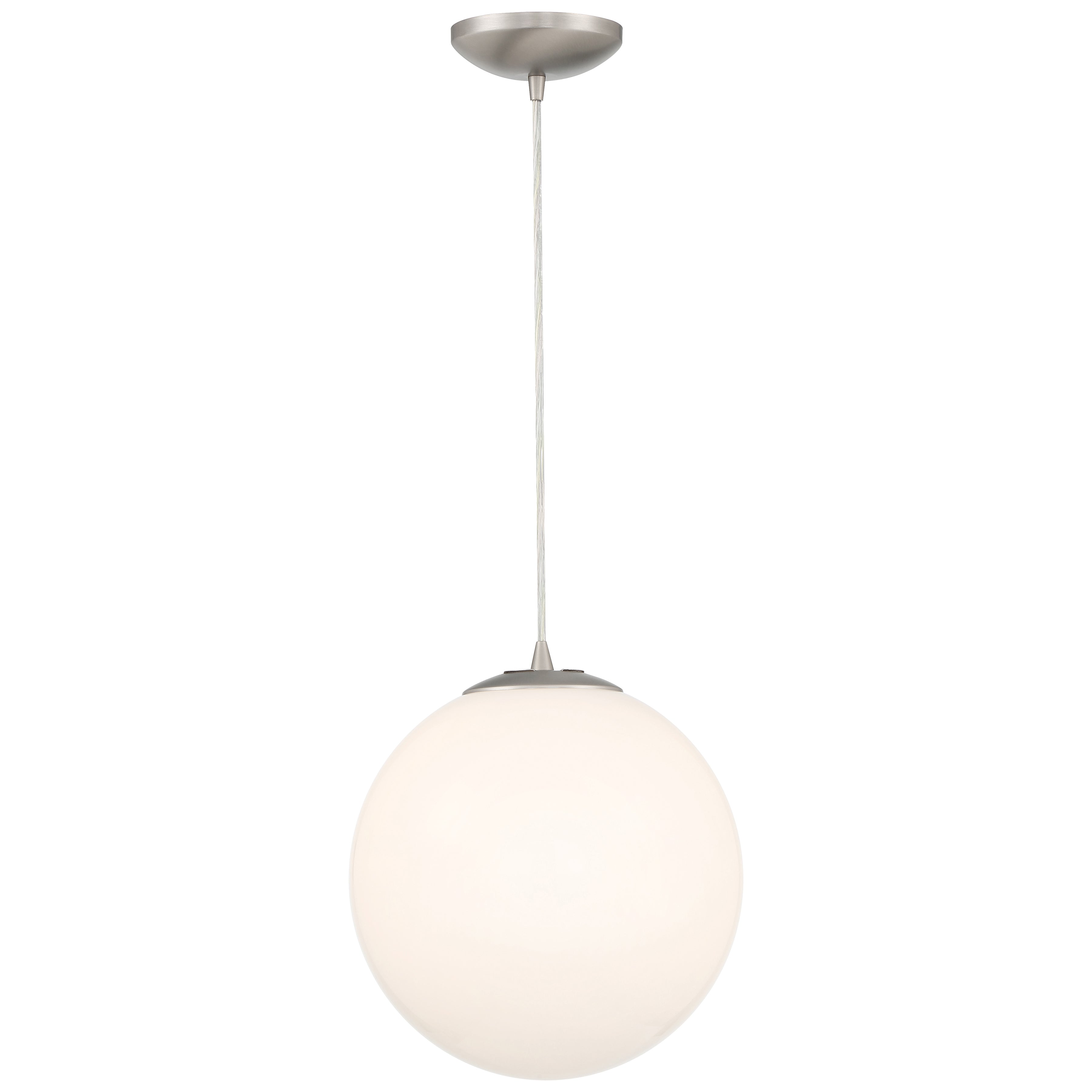 Pearl Pendant, Brushed Steel / 15.75"