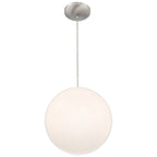 Pearl Pendant, Brushed Steel / 15.75"