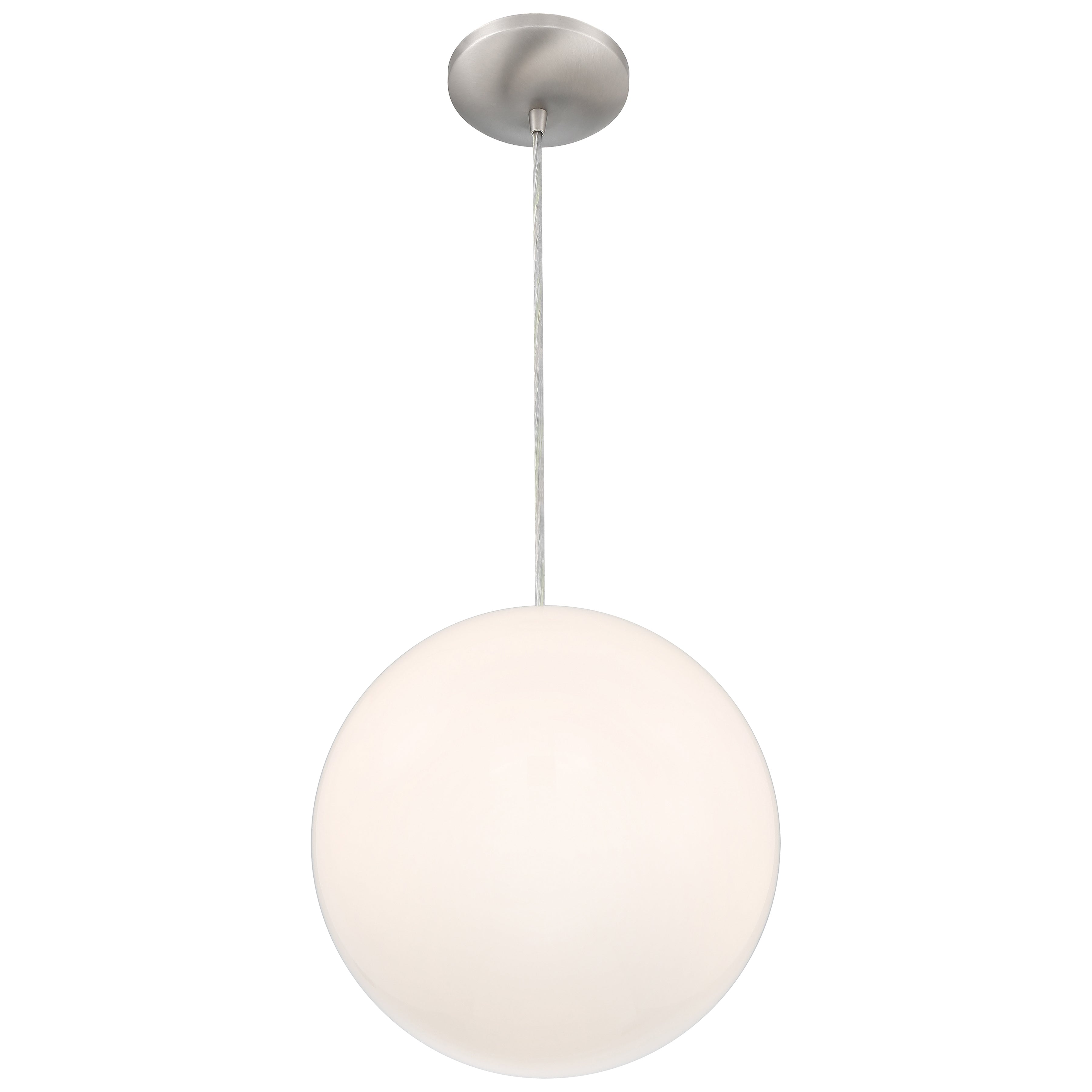 Pearl Pendant, Brushed Steel / 15.75"