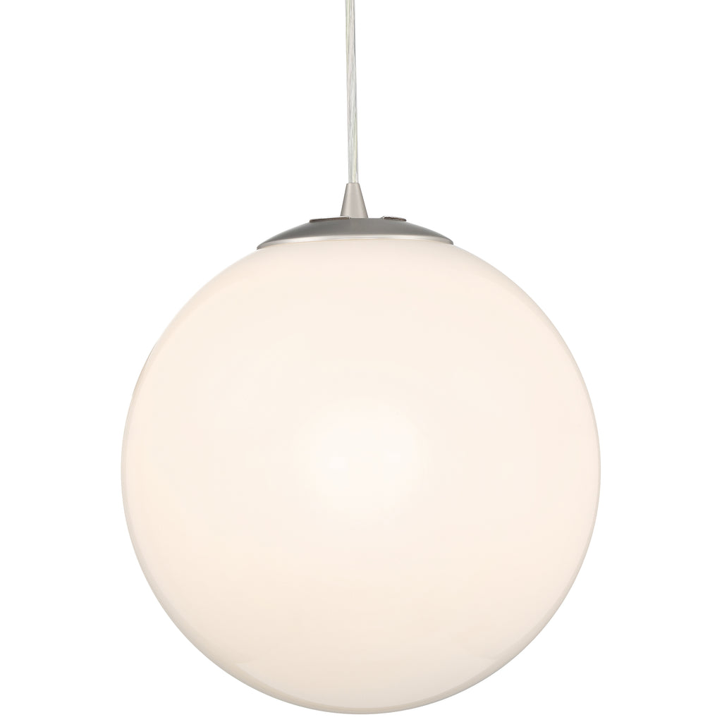 Pearl Pendant, Brushed Steel / 15.75"