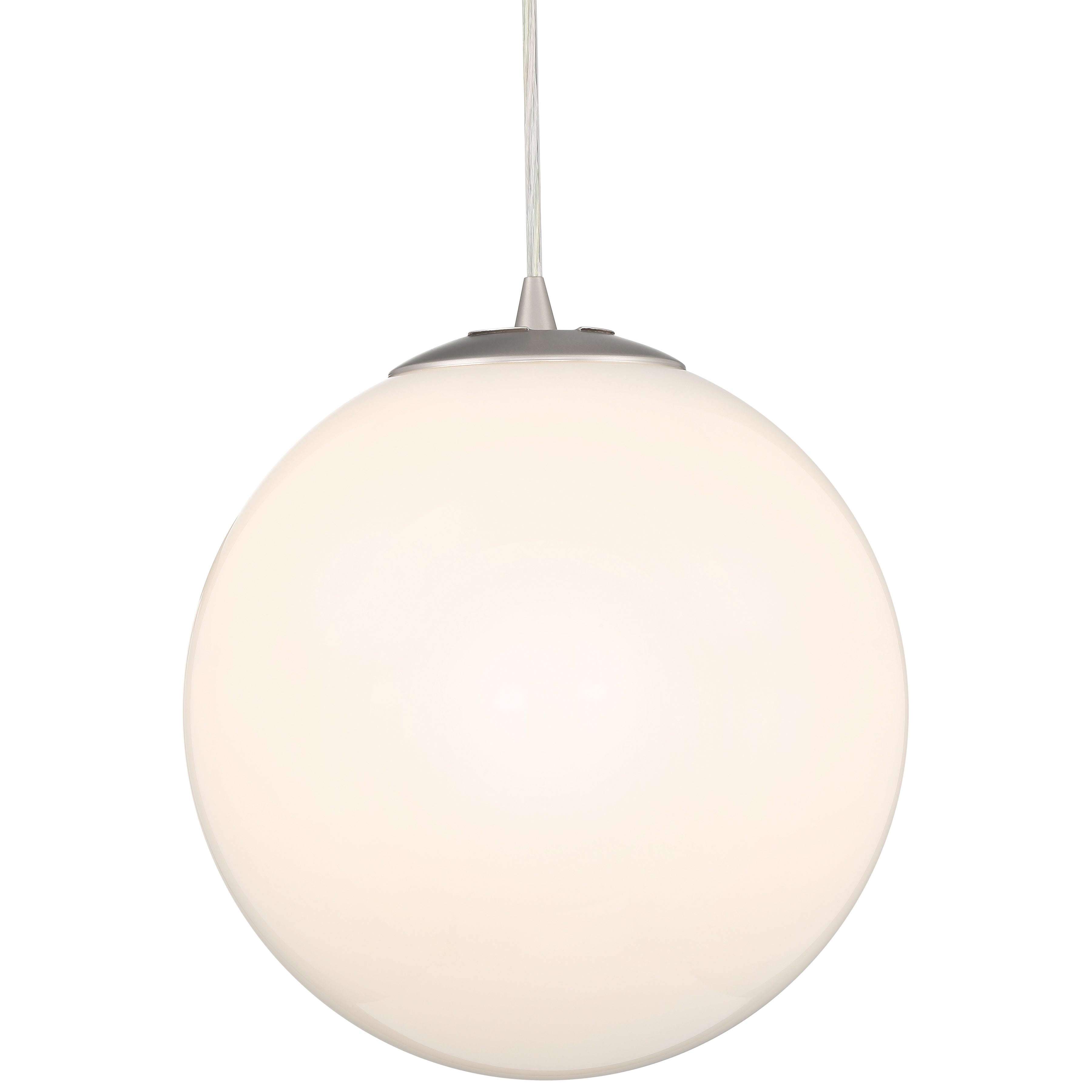 Pearl Pendant, Brushed Steel / 15.75"
