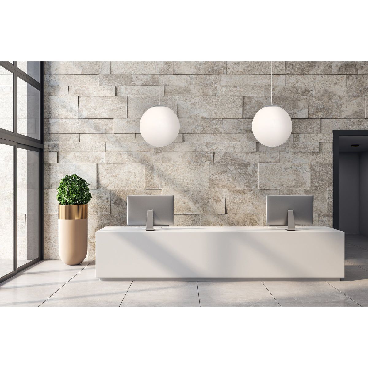 Access Lighting Pearl Pendant, Brushed Steel / 15.75", image 6