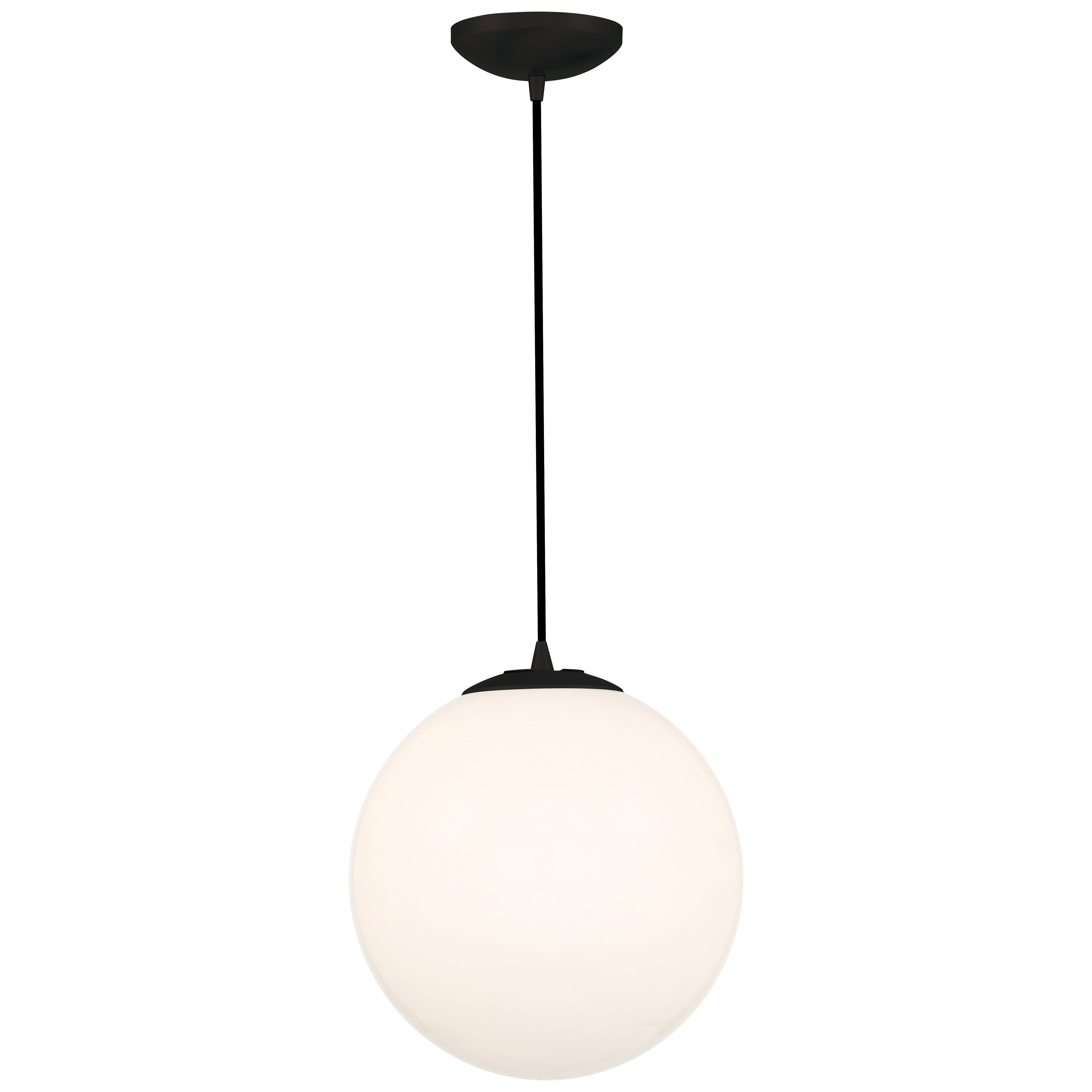Pearl Pendant, Matte Black / 15.75"