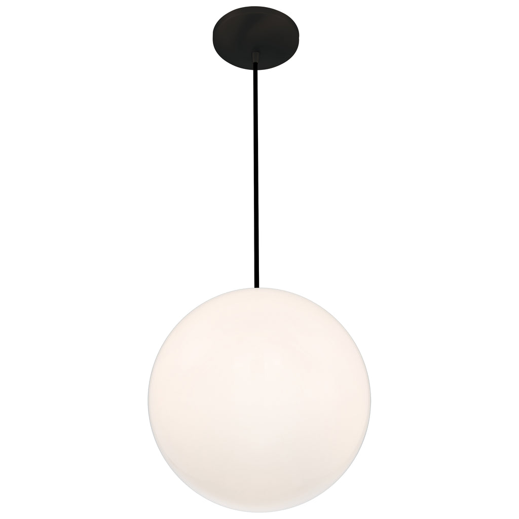 Pearl Pendant, Matte Black / 15.75"