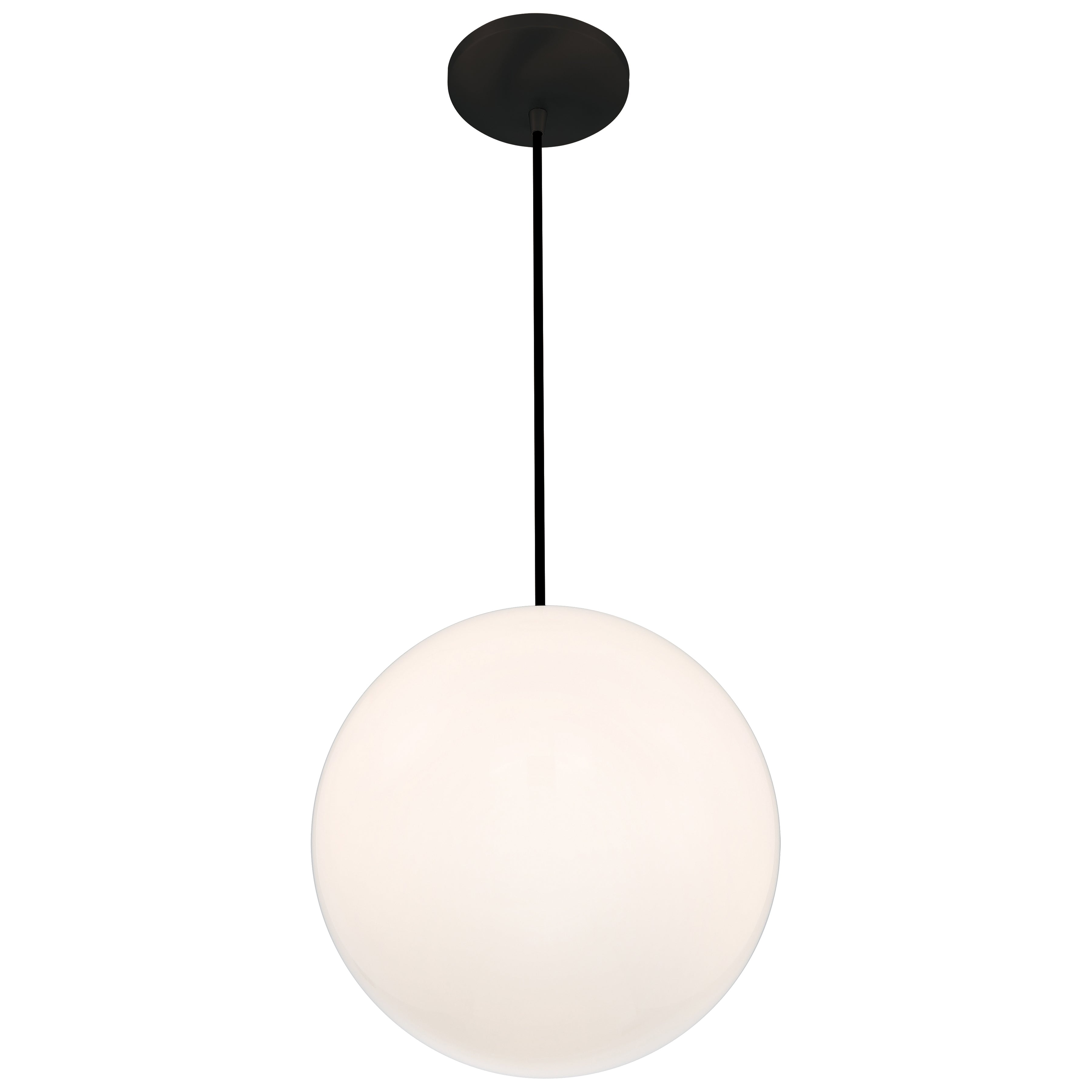 Pearl Pendant, Matte Black / 15.75"