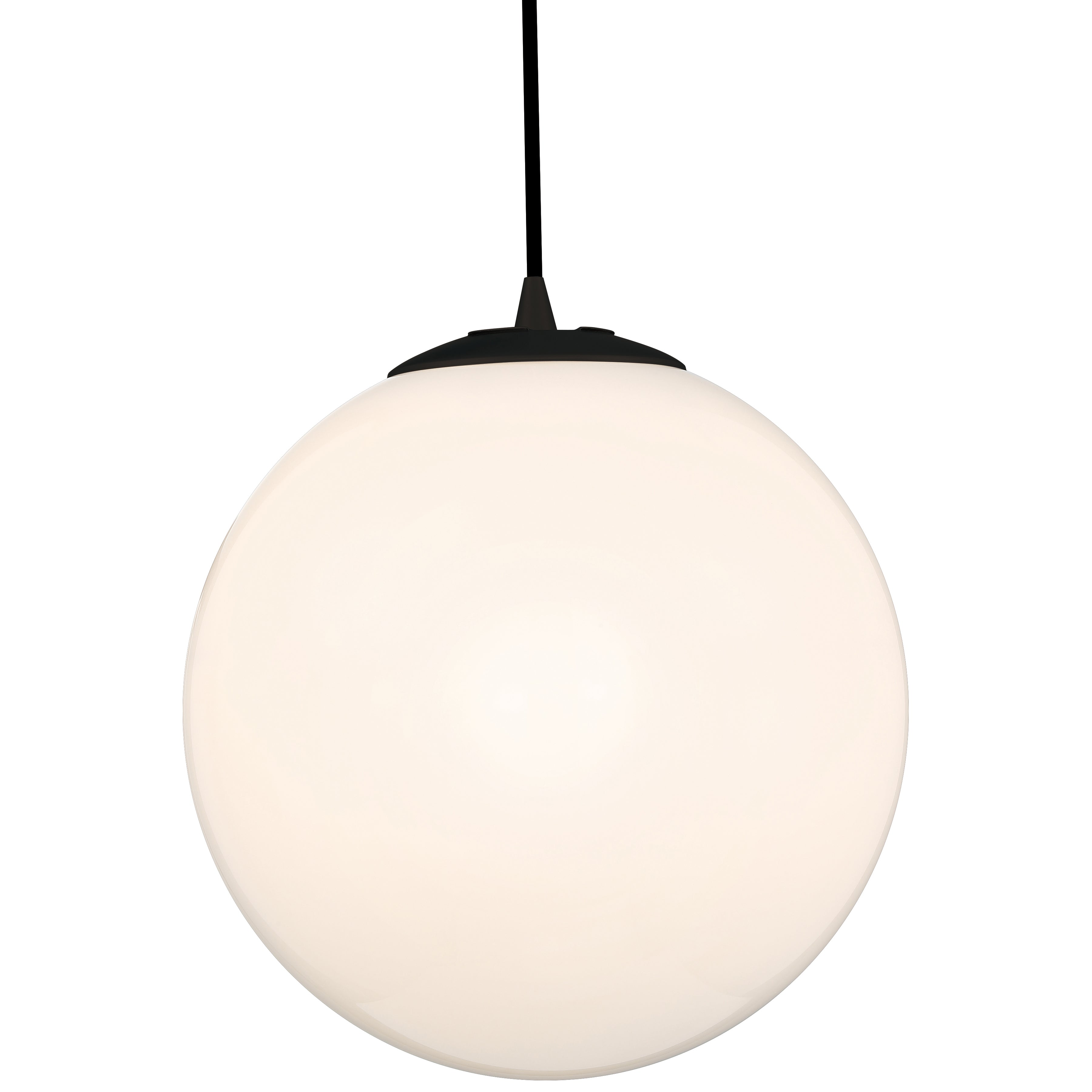 Pearl Pendant, Matte Black / 15.75"