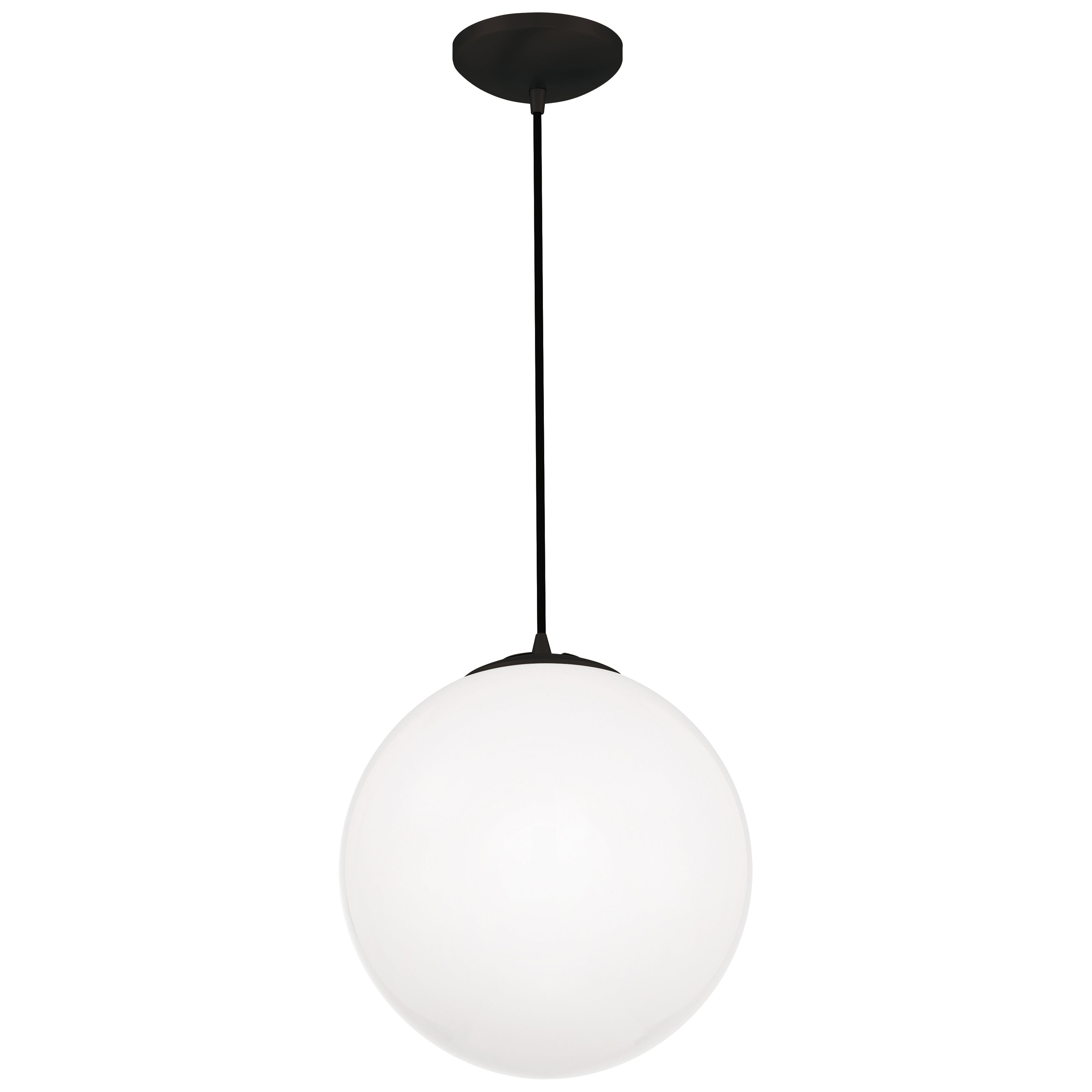 Pearl Pendant, Matte Black / 15.75"