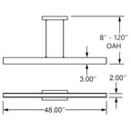 Access Lighting Form Dual Voltage LED Linear Pendant, Gray, image 6