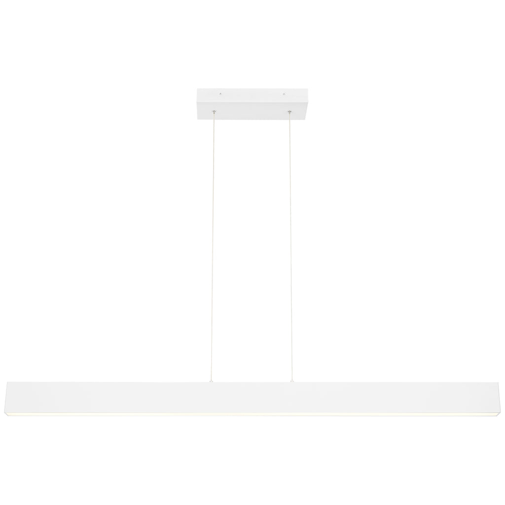 Form Dual Voltage LED Linear Pendant, Matte White
