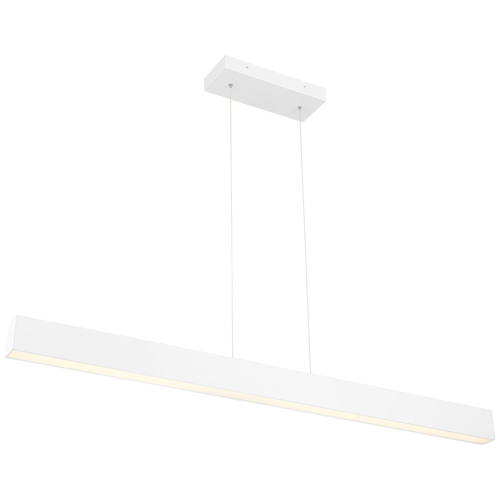 Form Dual Voltage LED Linear Pendant, Matte White