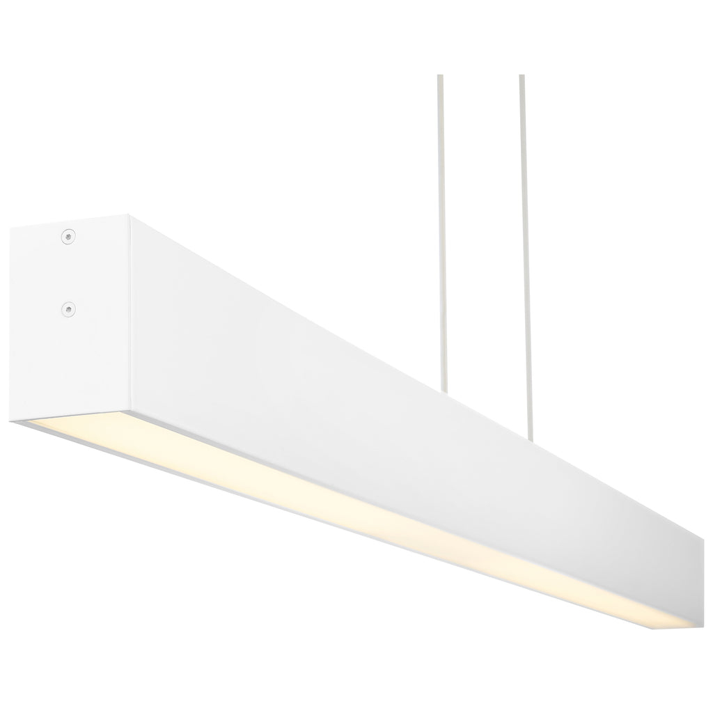 Form Dual Voltage LED Linear Pendant, Matte White