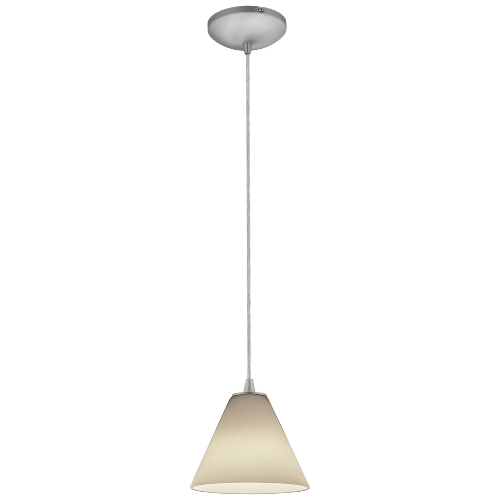 Martini Pendant (28004-1C-BS/WHT)