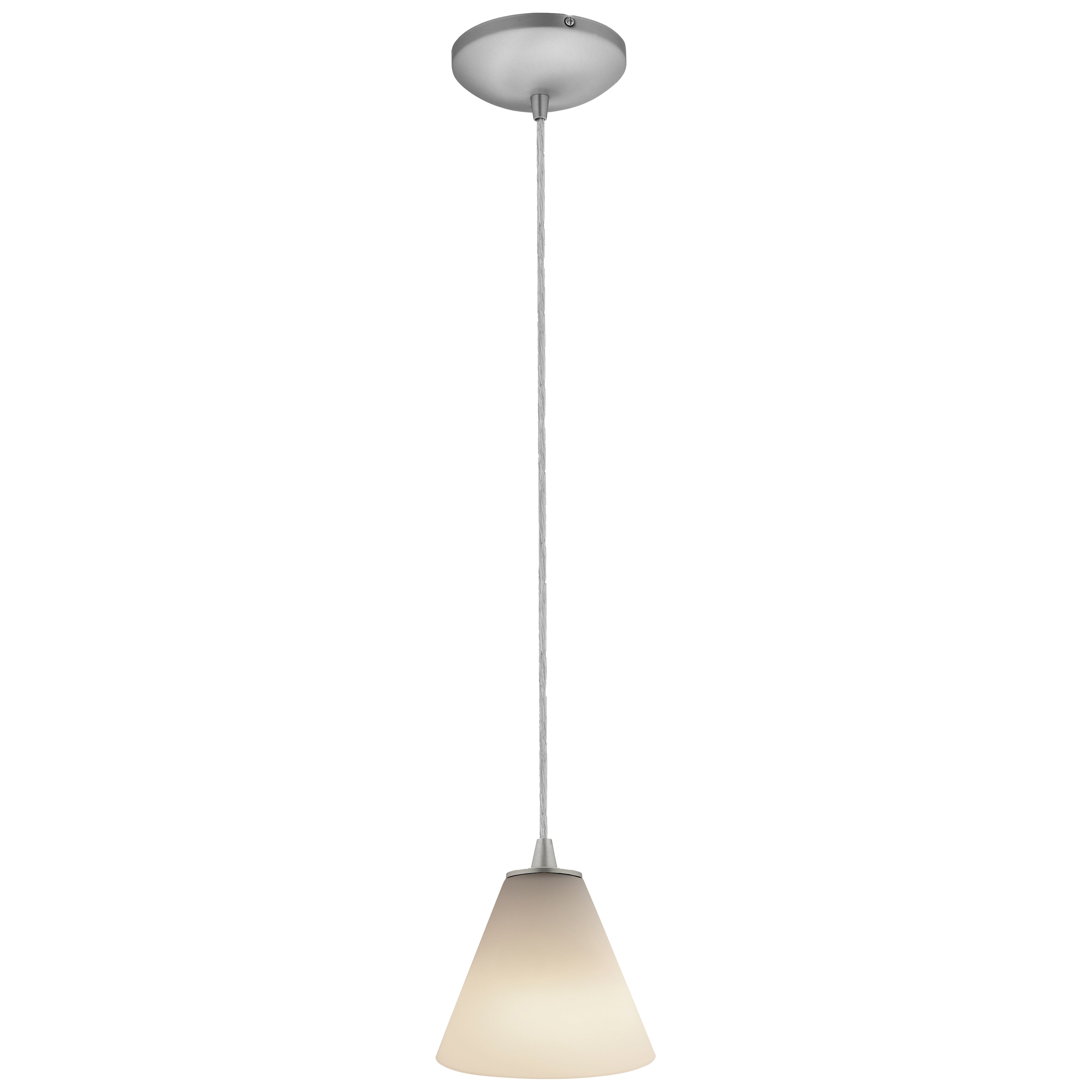 Martini Pendant (28004-1C-BS/WHT)