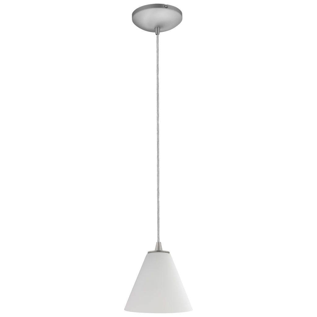 Martini Pendant (28004-1C-BS/WHT)