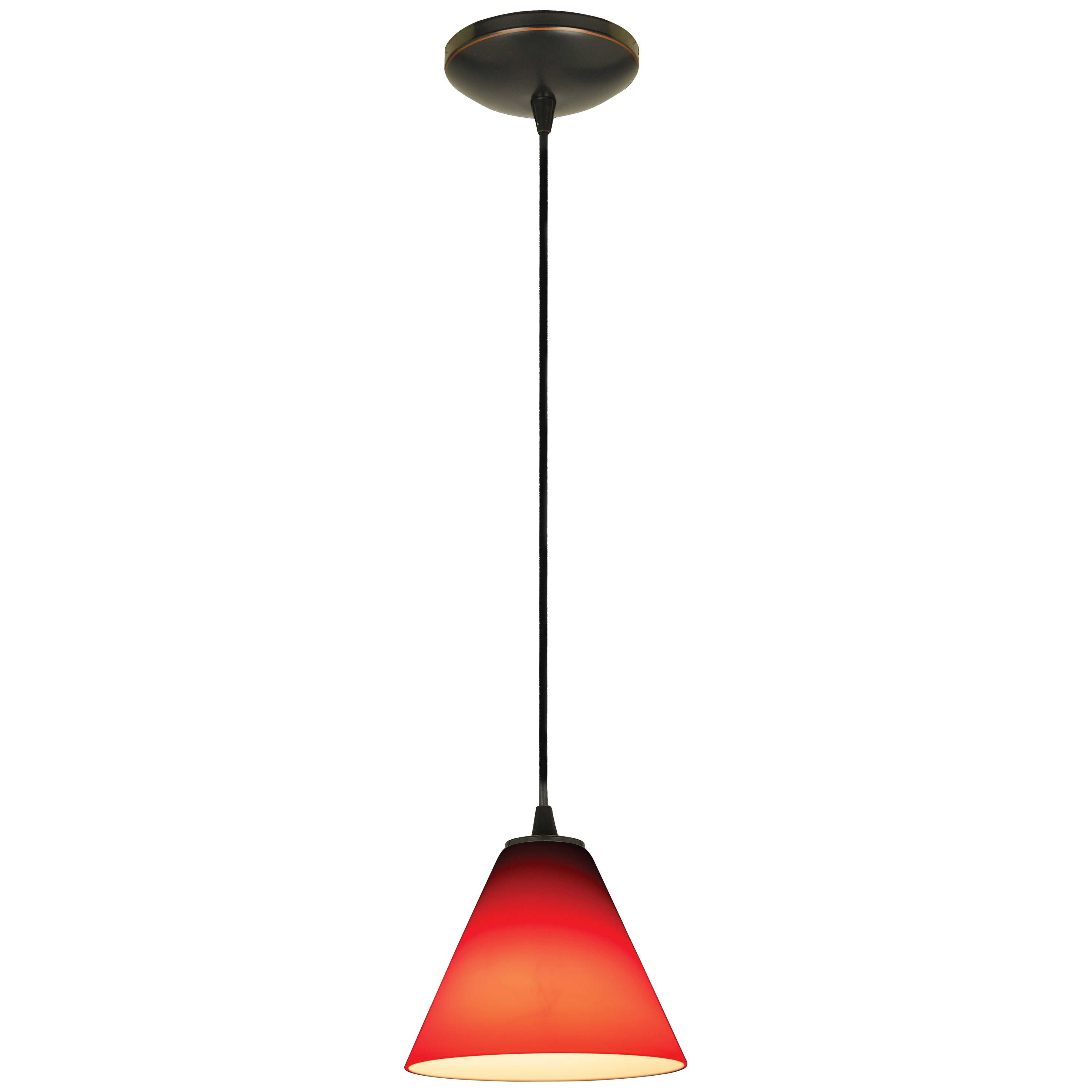 Martini LED Pendant (28004-3C-ORB/RED)