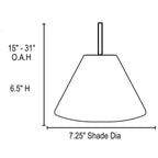 Access Lighting Martini Pendant (28004-1R-BS/AMB), image 6