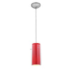 Access Lighting Glass`n Glass Cylinder Pendant (28033-1C-BS/CLRD)