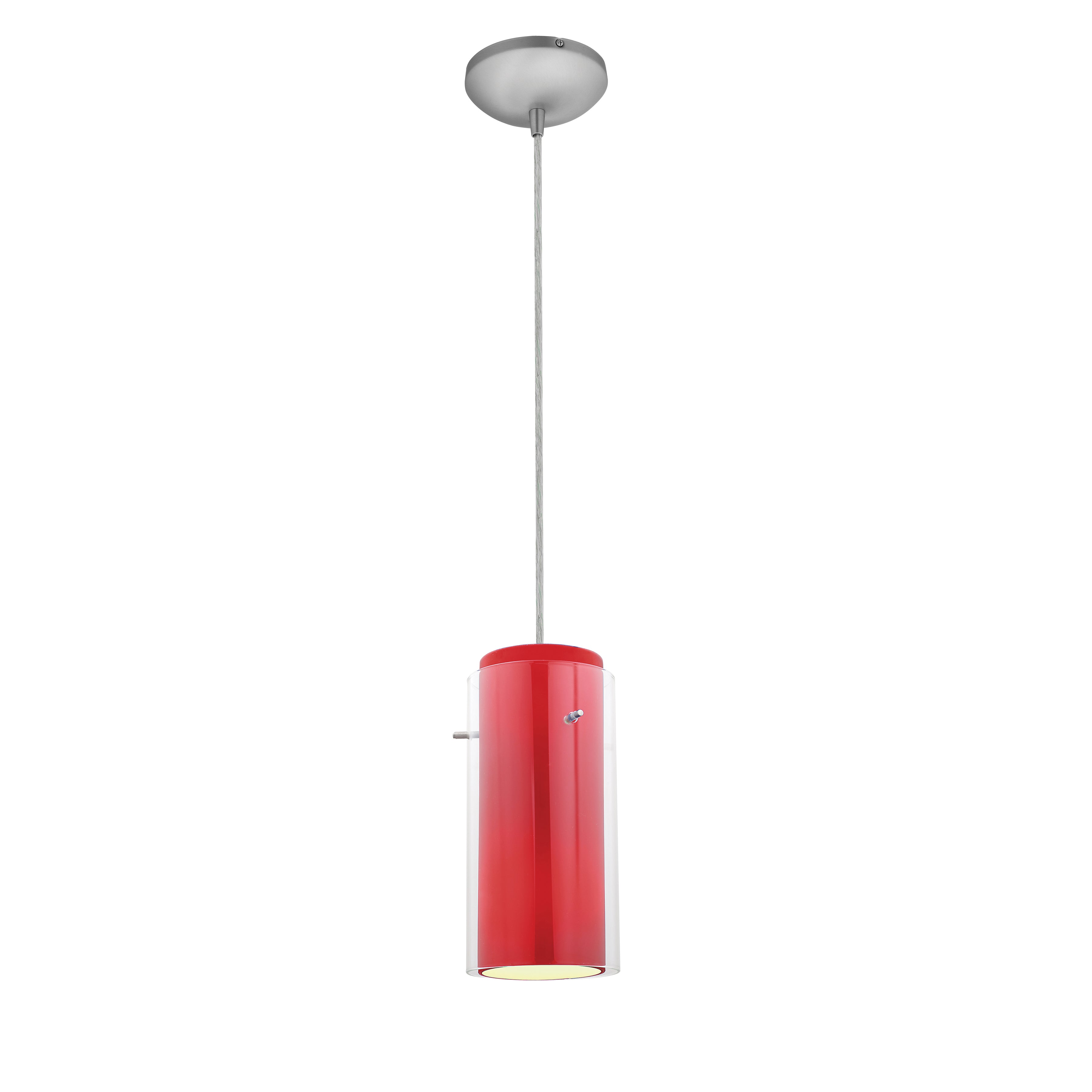 Glass`n Glass Cylinder LED Pendant (28033-3C-BS/CLRD)