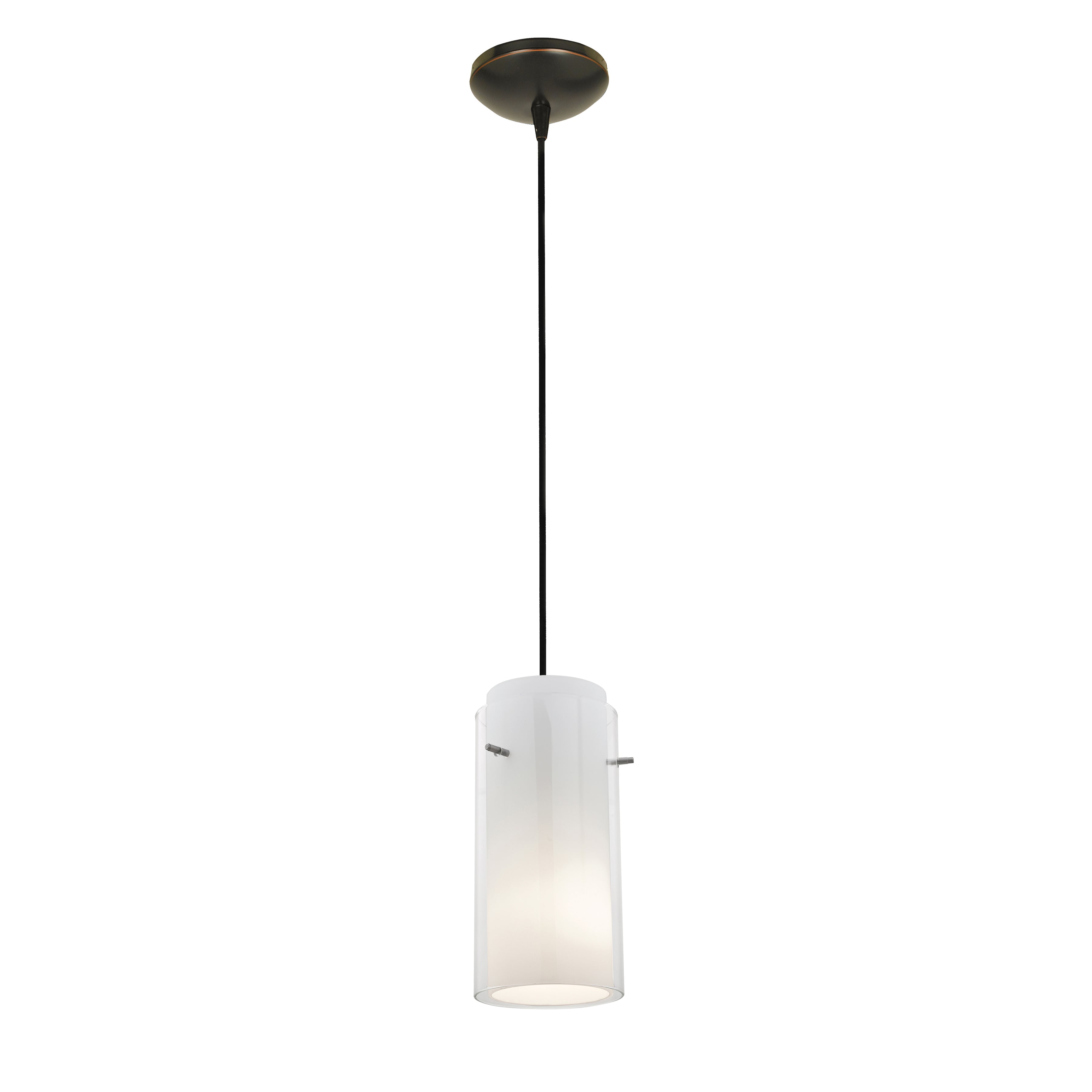 Glass`n Glass Cylinder LED Pendant (28033-3C-ORB/CLOP)