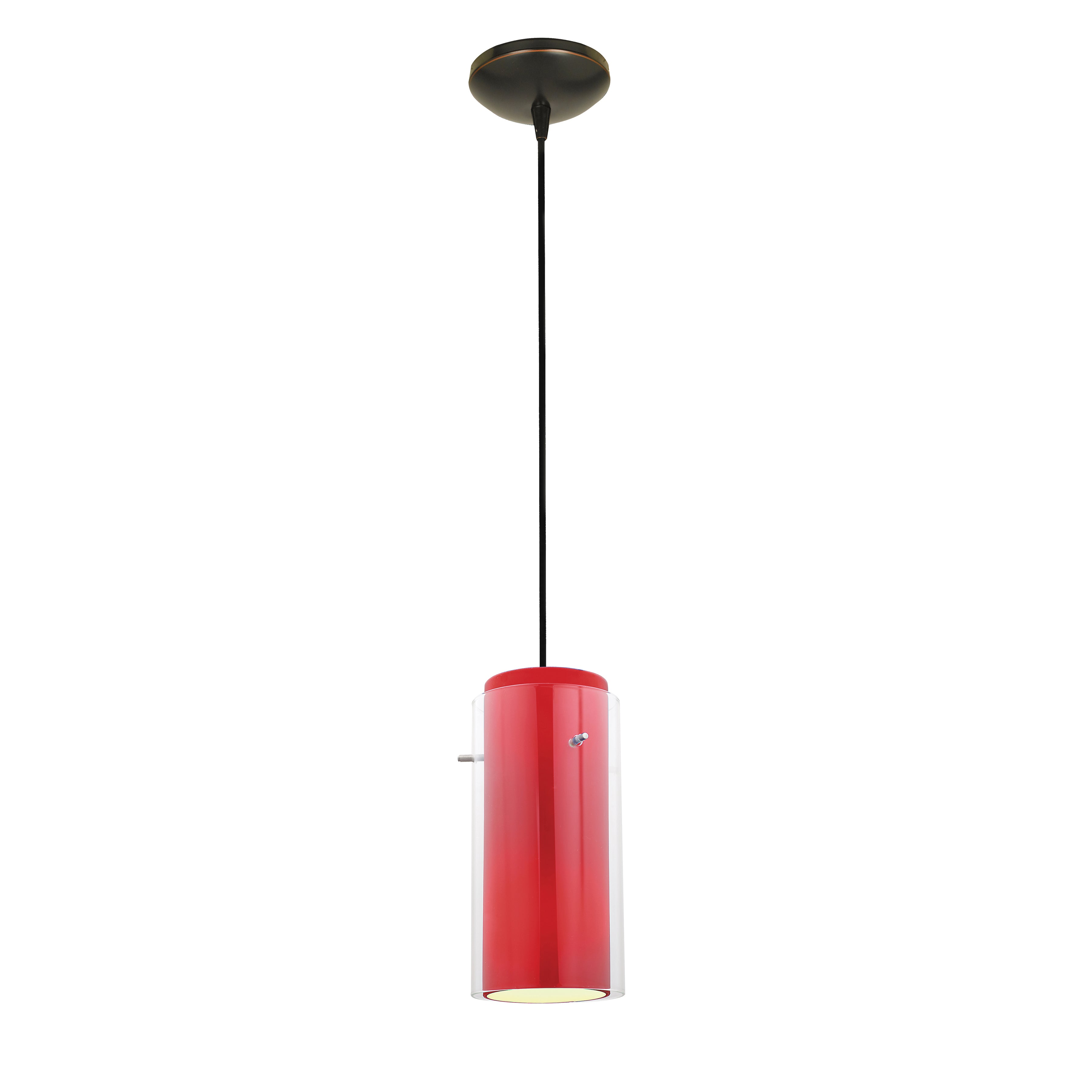Glass`n Glass Cylinder LED Pendant (28033-3C-ORB/CLRD)