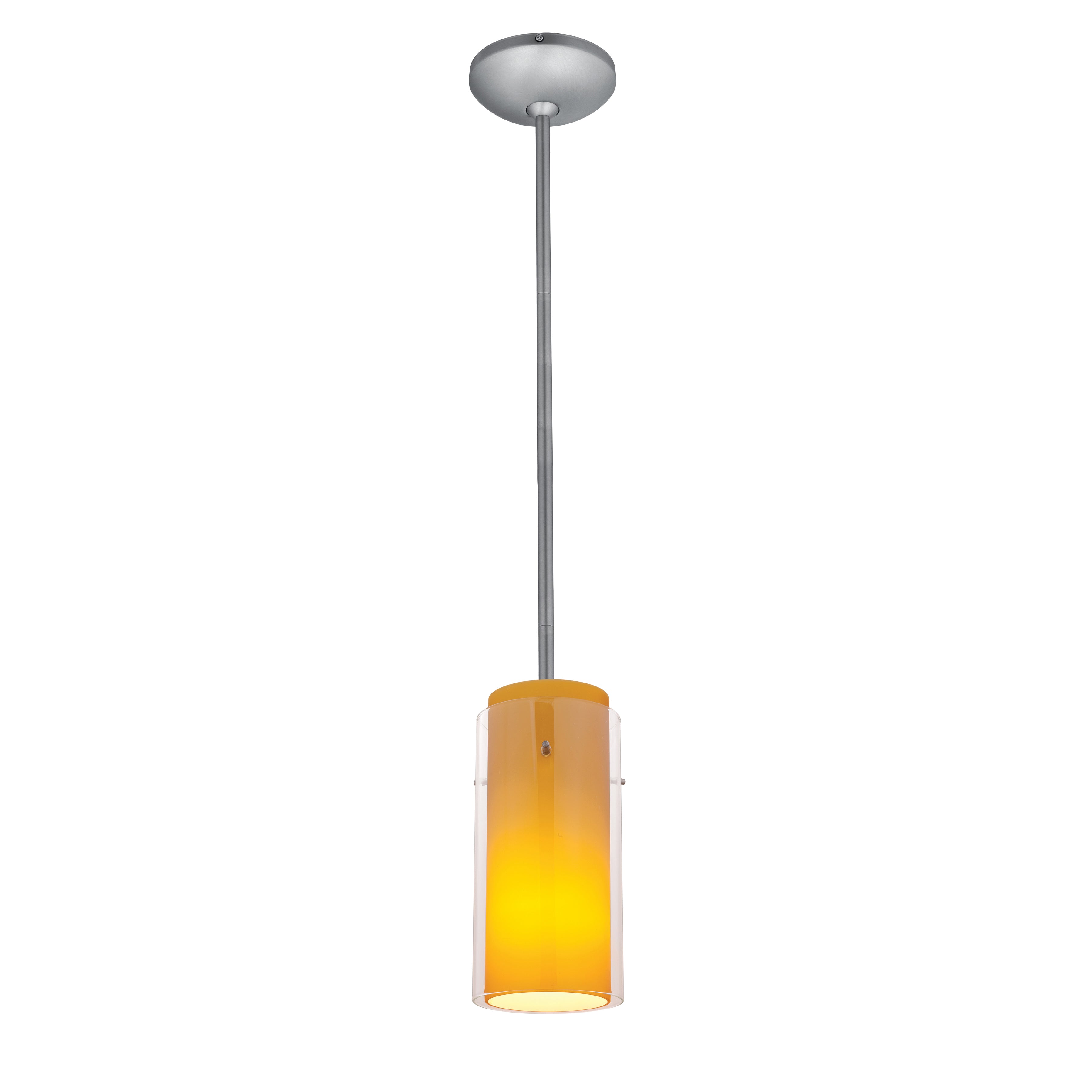 Glass`n Glass Cylinder LED Pendant (28033-3R-BS/CLAM)