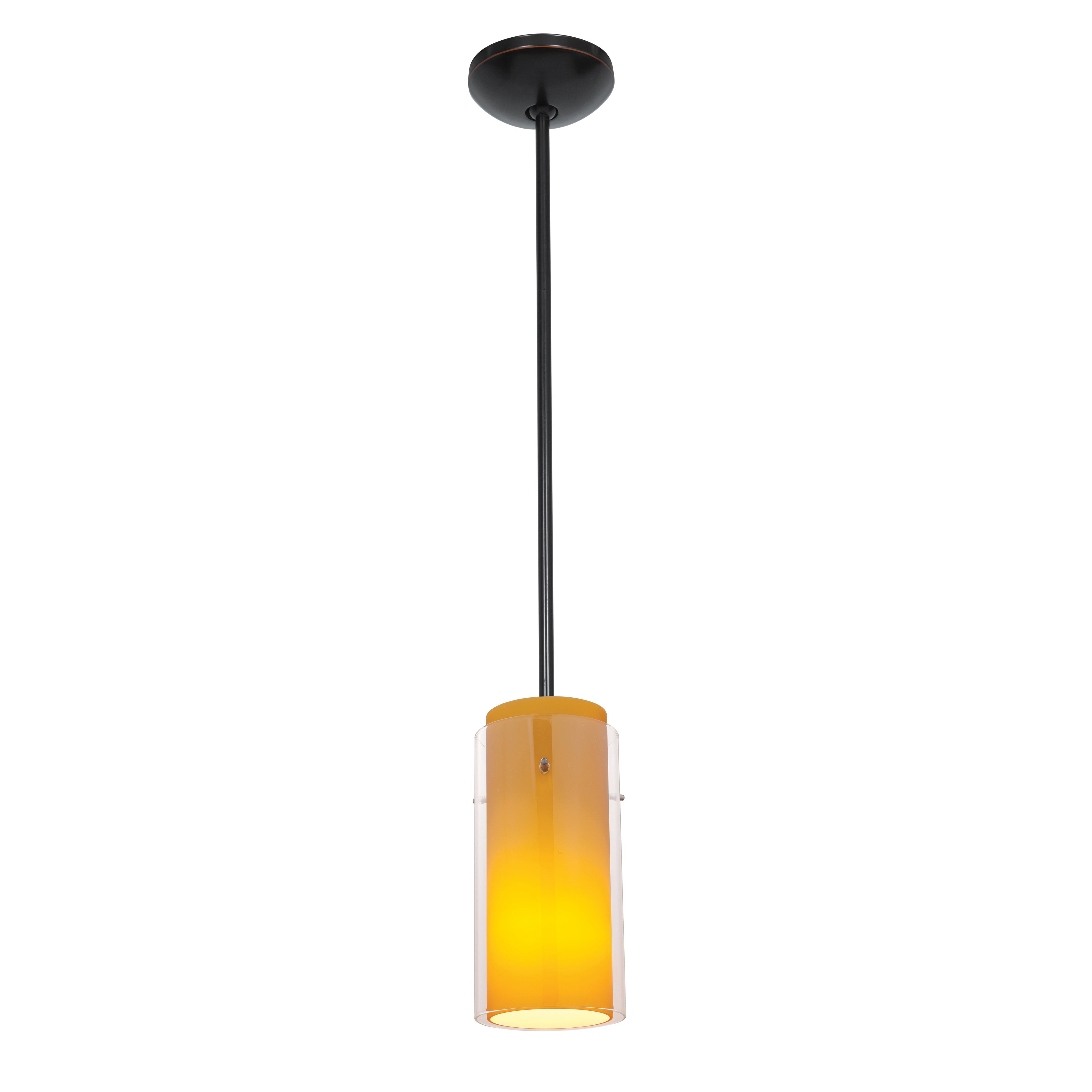 Glass`n Glass Cylinder LED Pendant (28033-3R-ORB/CLAM)