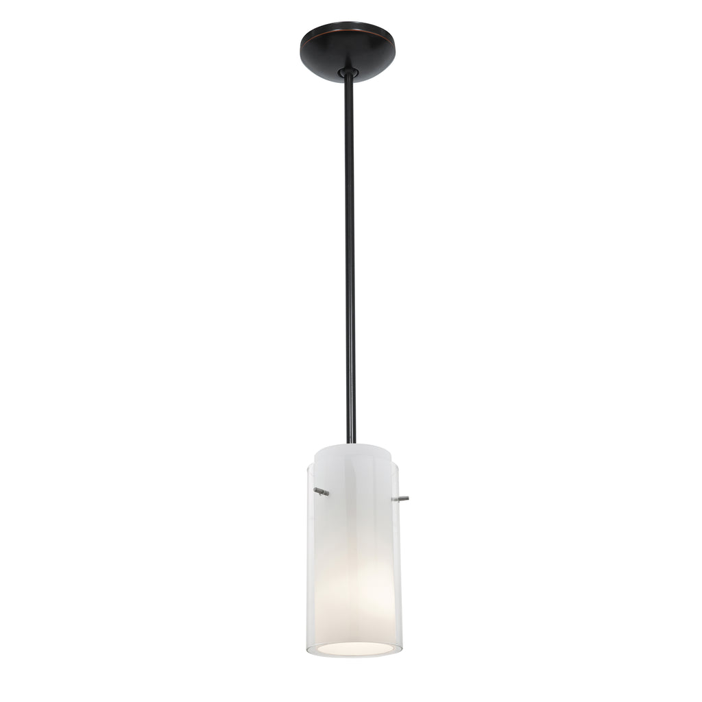Access Lighting Glass`n Glass Cylinder LED Pendant (28033-3R-ORB/CLOP)