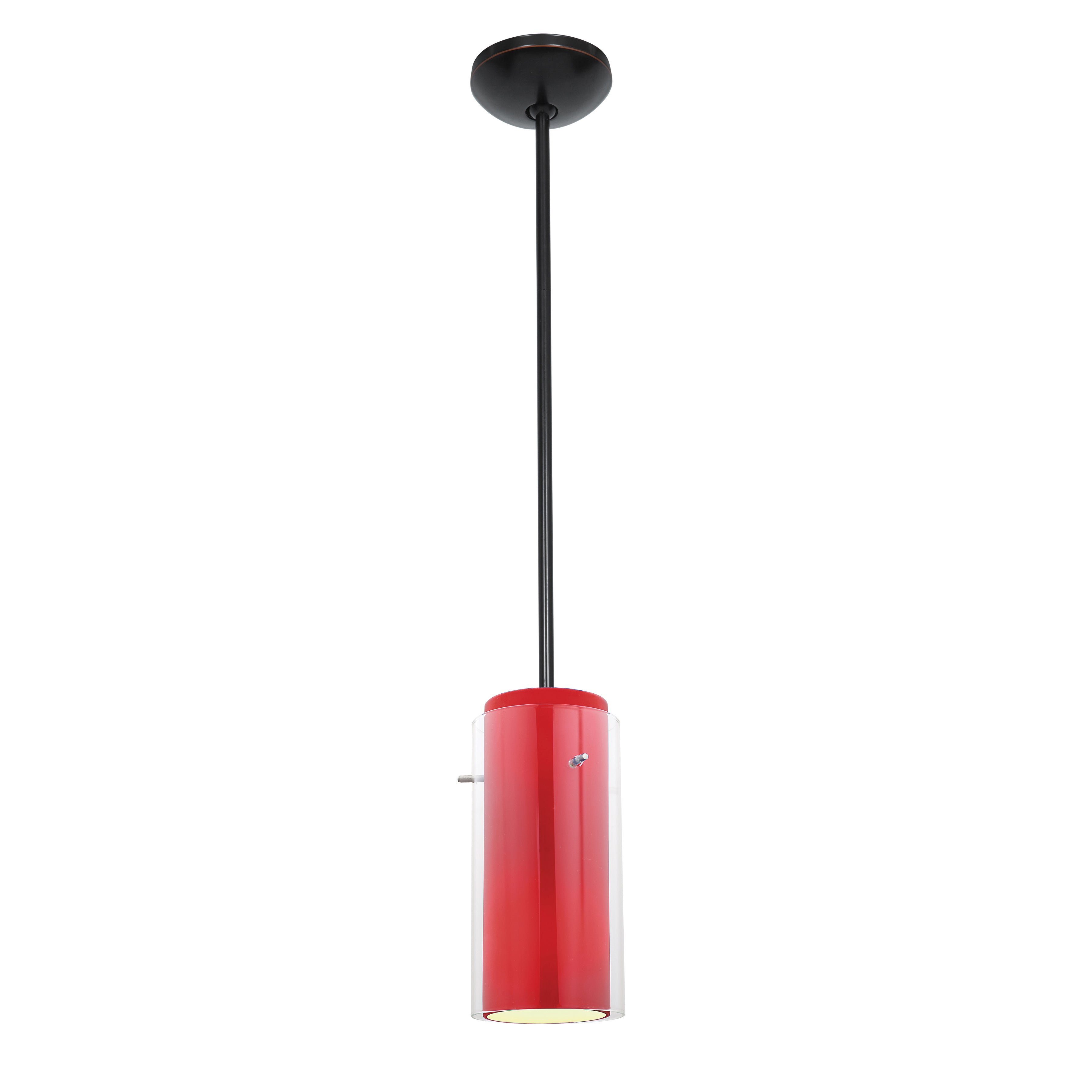 Glass`n Glass Cylinder LED Pendant (28033-3R-ORB/CLRD)