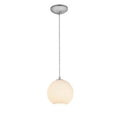 Japanese Lantern Pendant, Brushed Steel