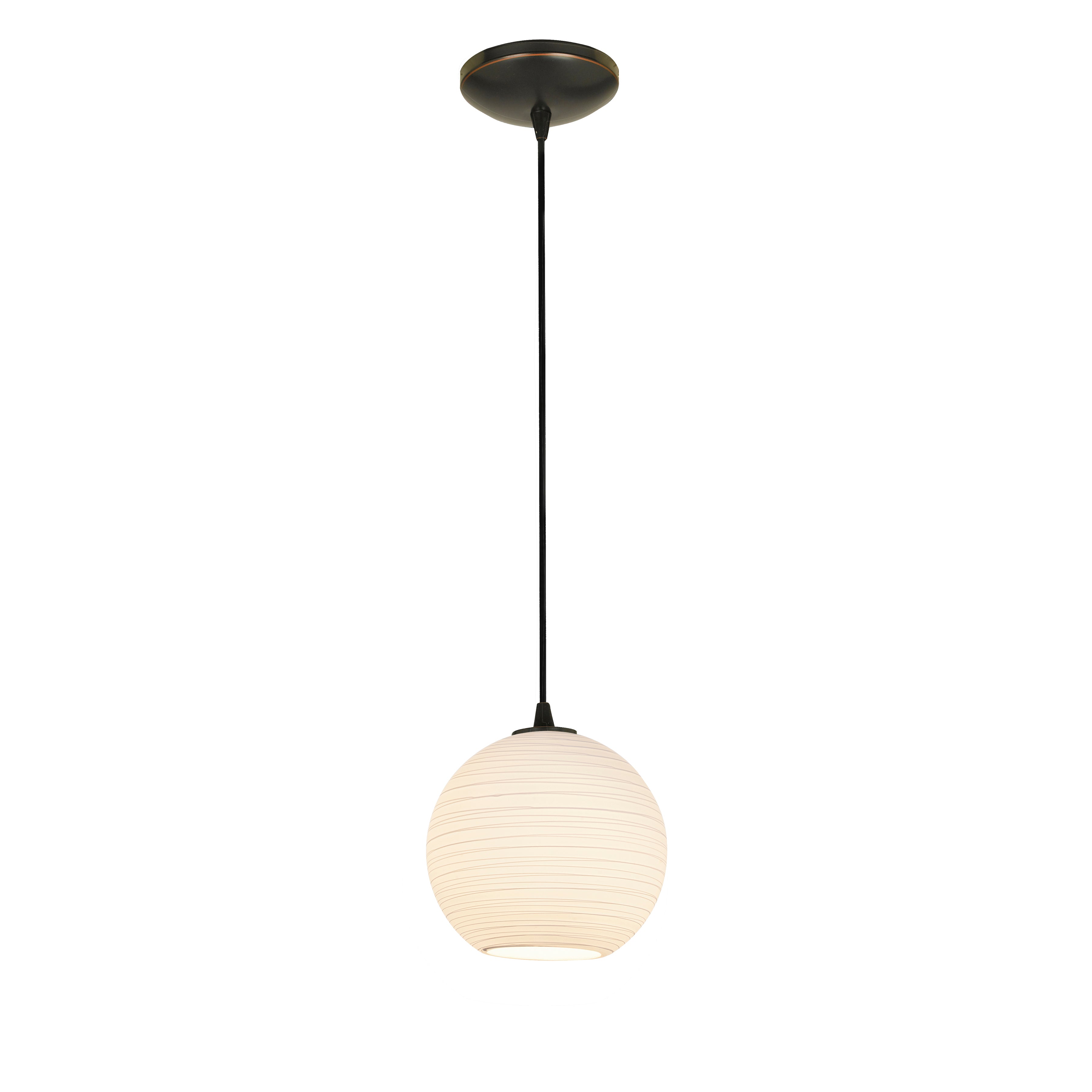 Japanese Lantern Pendant, Oil Rubbed Bronze