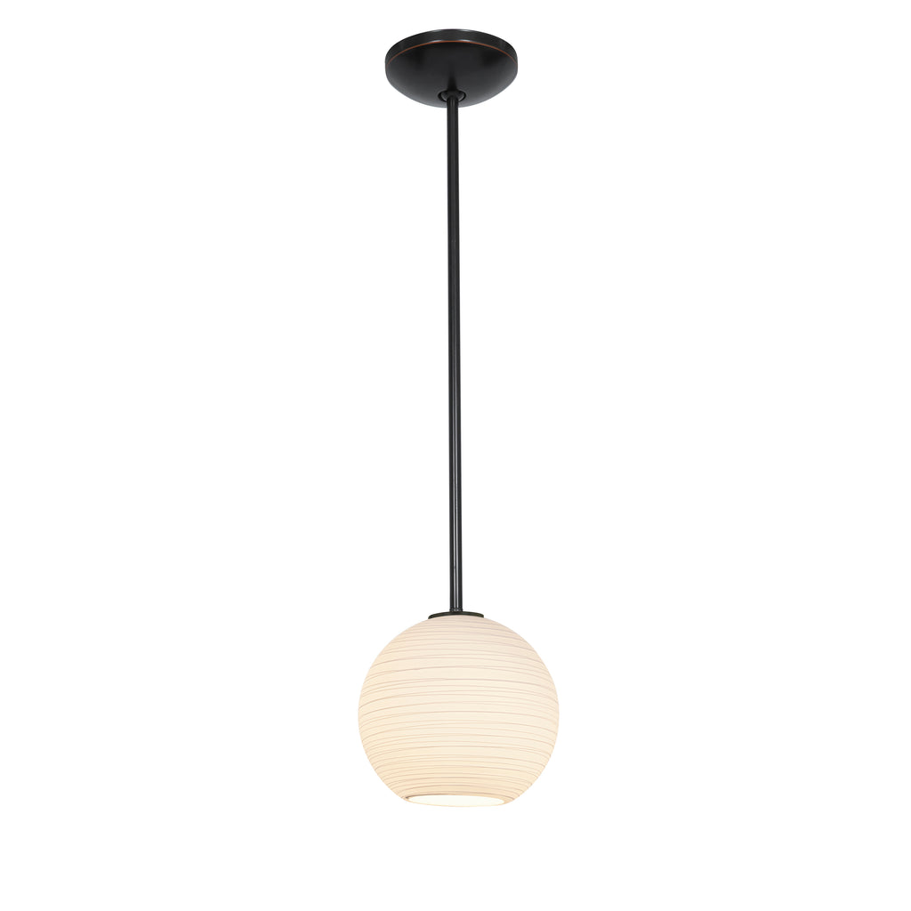 Access Lighting Japanese Lantern (s) 1-Light Pendant (28085-1R-ORB/WHTLN)