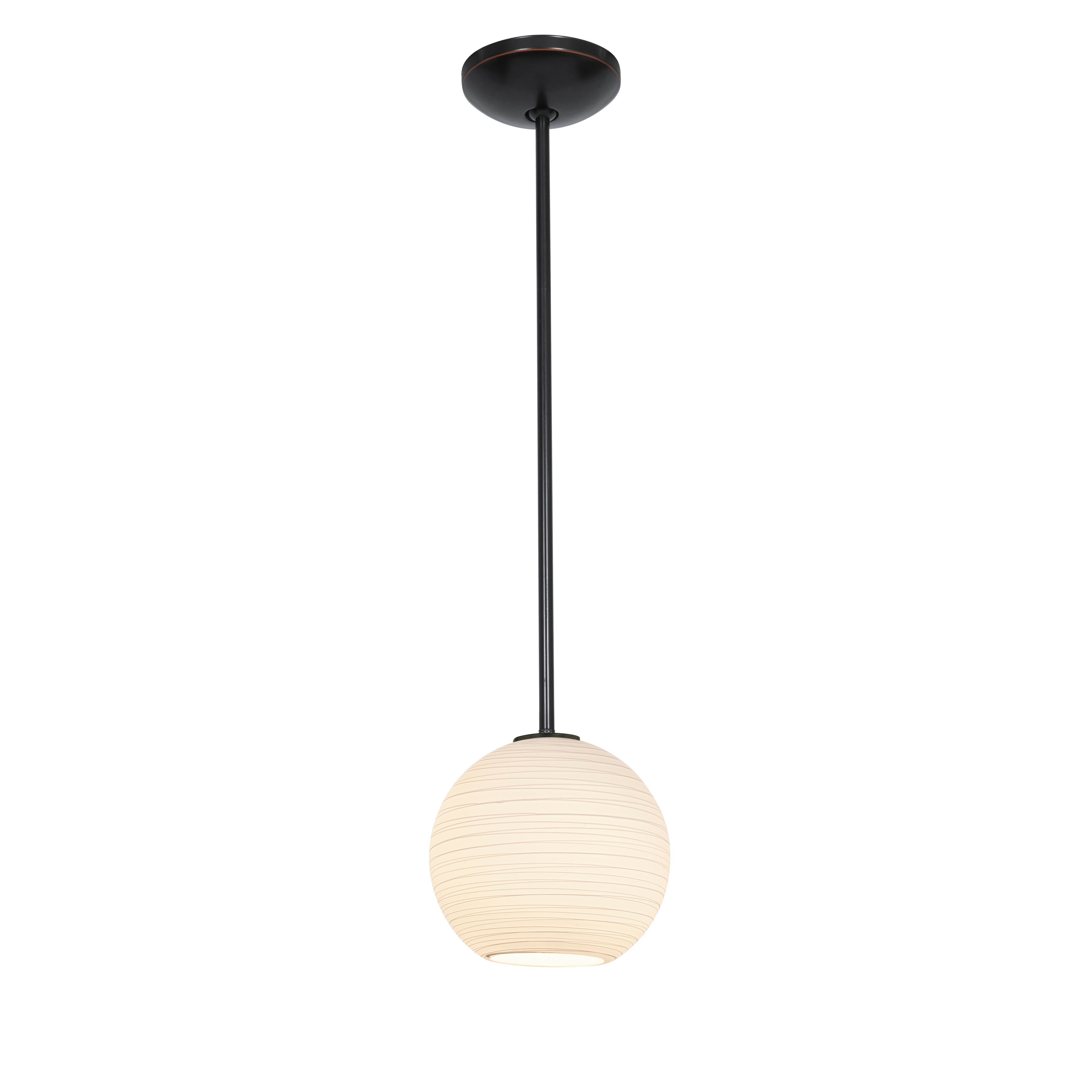 Japanese Lantern (s) 1-Light Pendant (28085-1R-ORB/WHTLN)