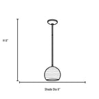 Access Lighting Japanese Lantern (s) 1-Light Pendant (28085-1R-ORB/WHTLN), image 2