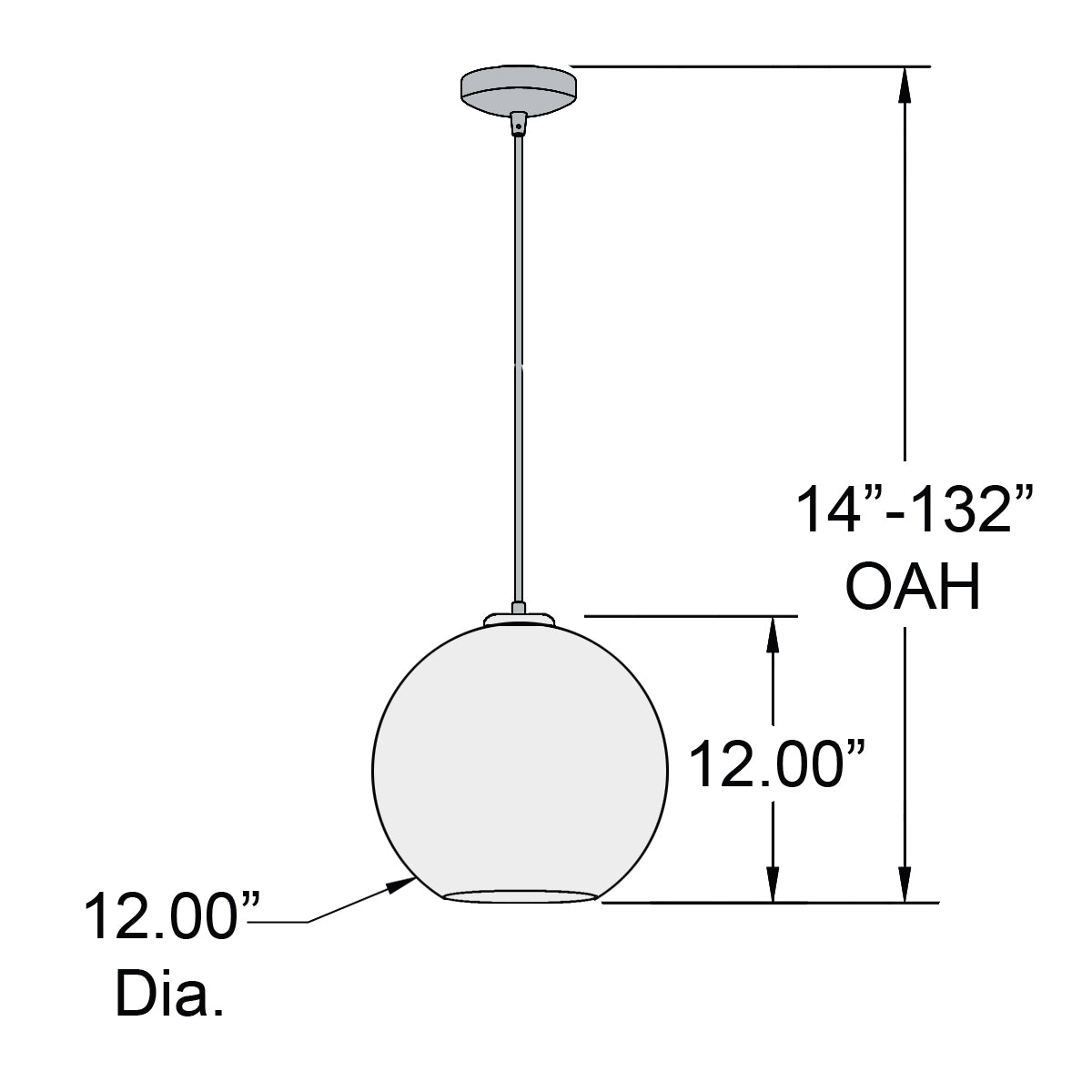 Access Lighting Glow LED Pendant, 12", image 3